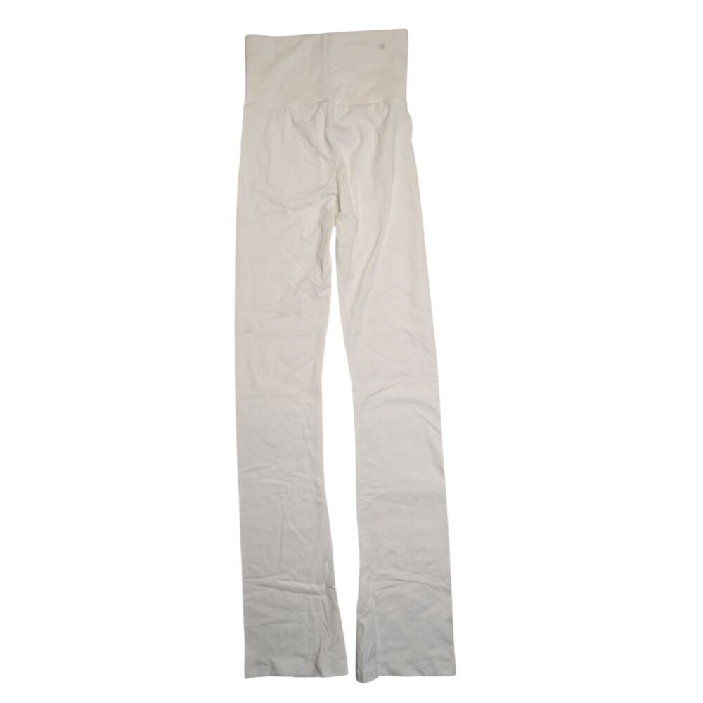 Los Angeles Apparel Stretch Fleece Winter Yoga Legging in Creme